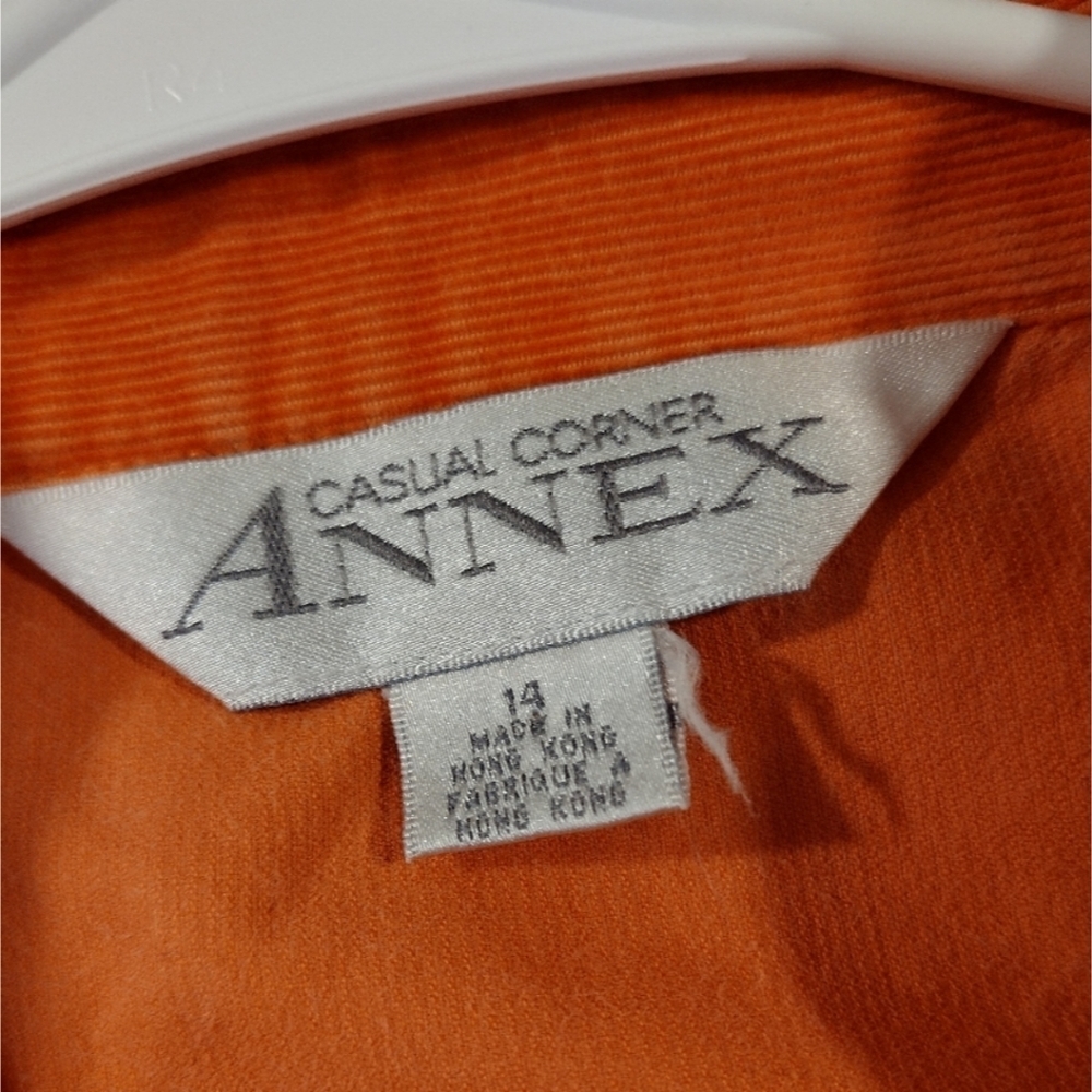 Casual Corner Annex orange corduroy jacket - Picture 5 of 10
